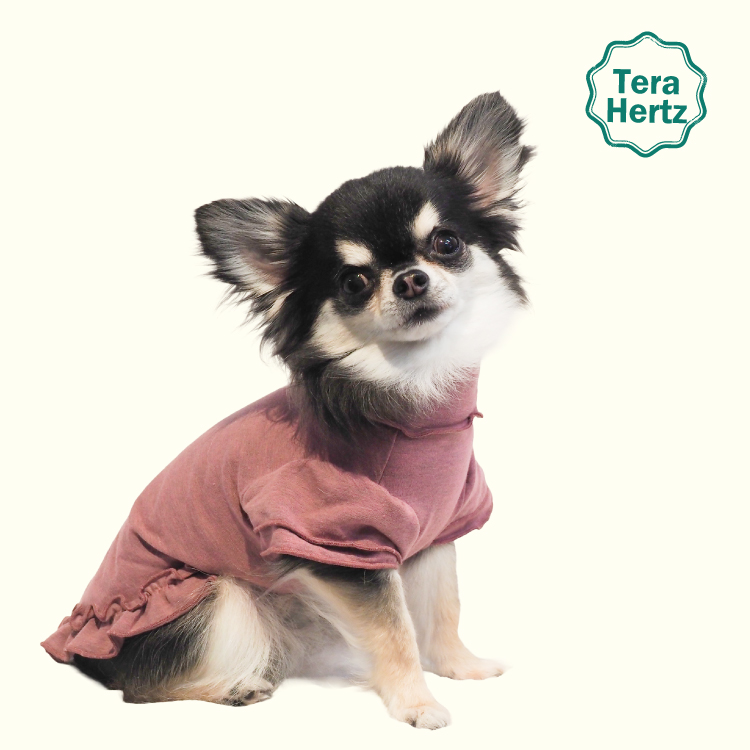 オーダー可＊ハンドメイド犬服＊フリル袖タンク・バニーちゃんピンク