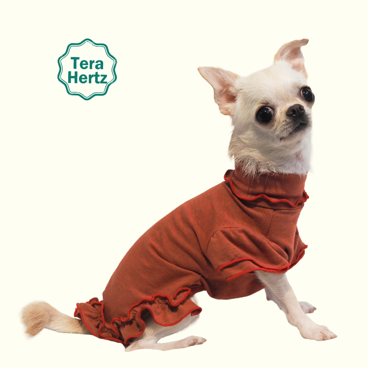 オーダー可＊ハンドメイド犬服＊フリル袖タンク・バニーちゃんピンク