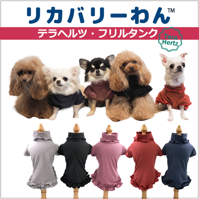 犬リカバリーウェア  【人気商品】女の子にピッタリ!5色カラー♪大人気商品♪ 【テラヘルツ・フリルタンク】12231[犬服][フリルタンク]